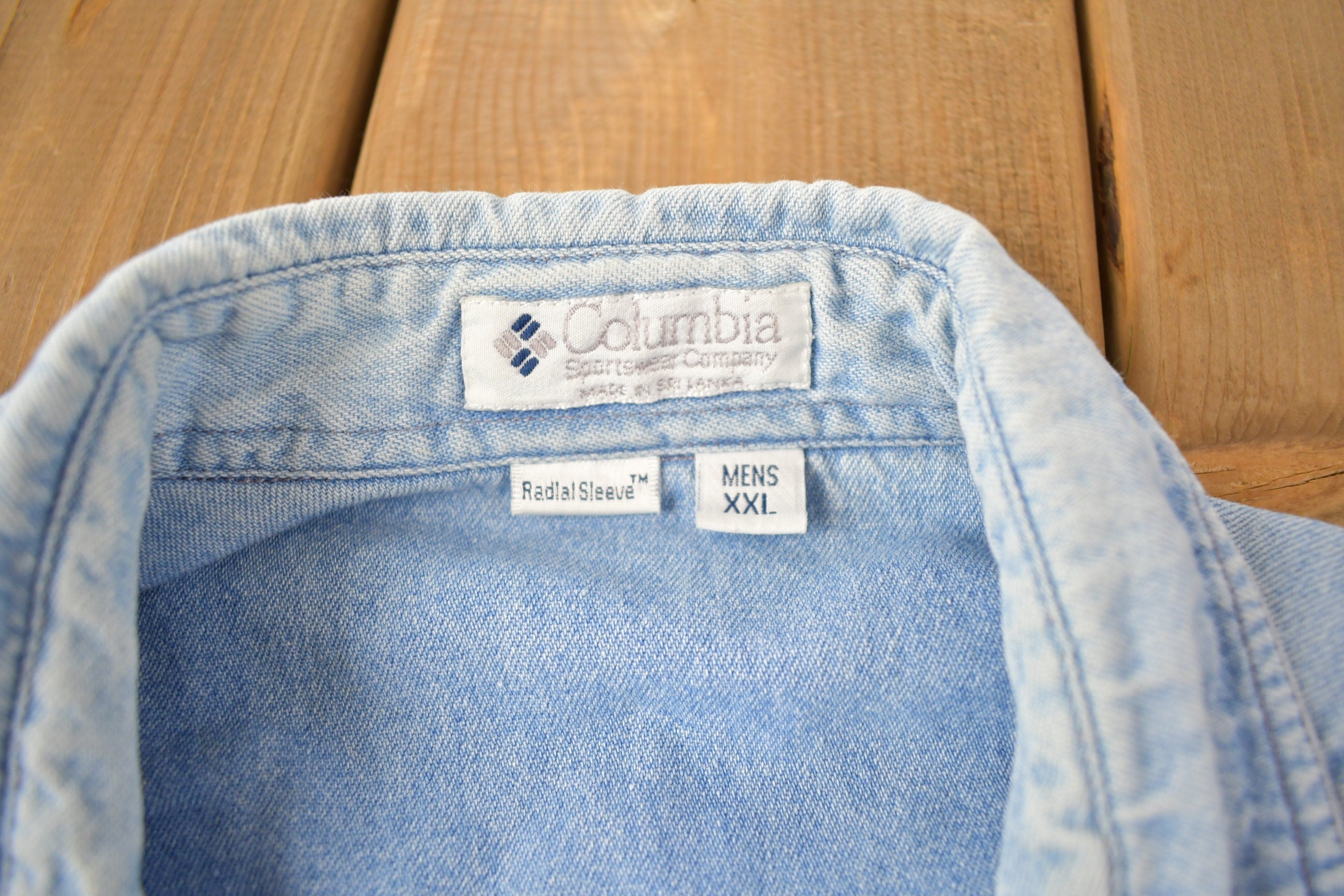 Vintage 1990s Columbia Denim Button Up Shirt