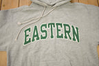 Vintage 1990s Eastern University Collegiate Hoodie  Embroidered  Jansport Sweatshirt  Sportswear  Americana