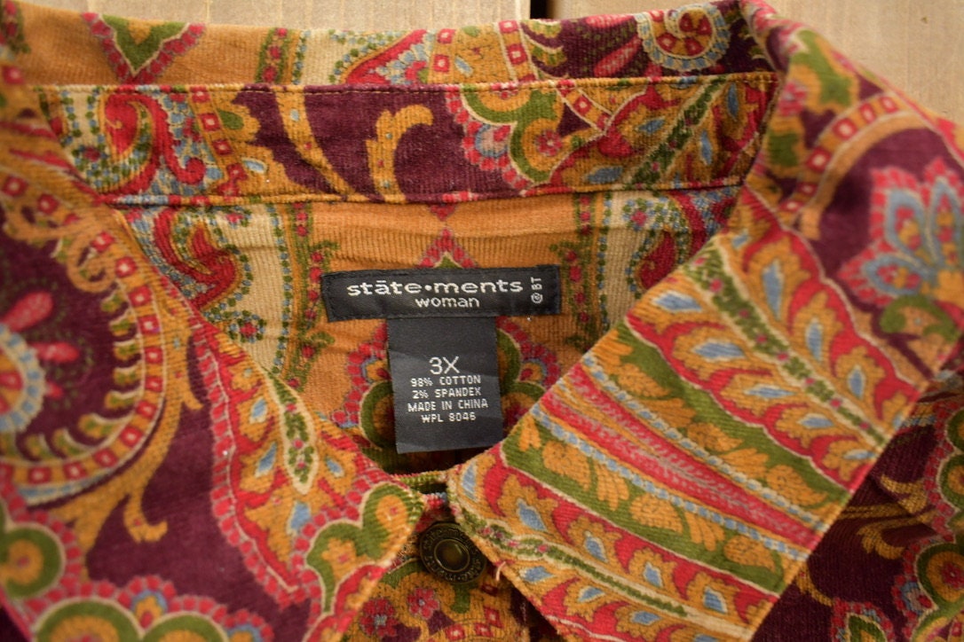 Vintage 1990s State-ments All Over Print Knitted Blazer