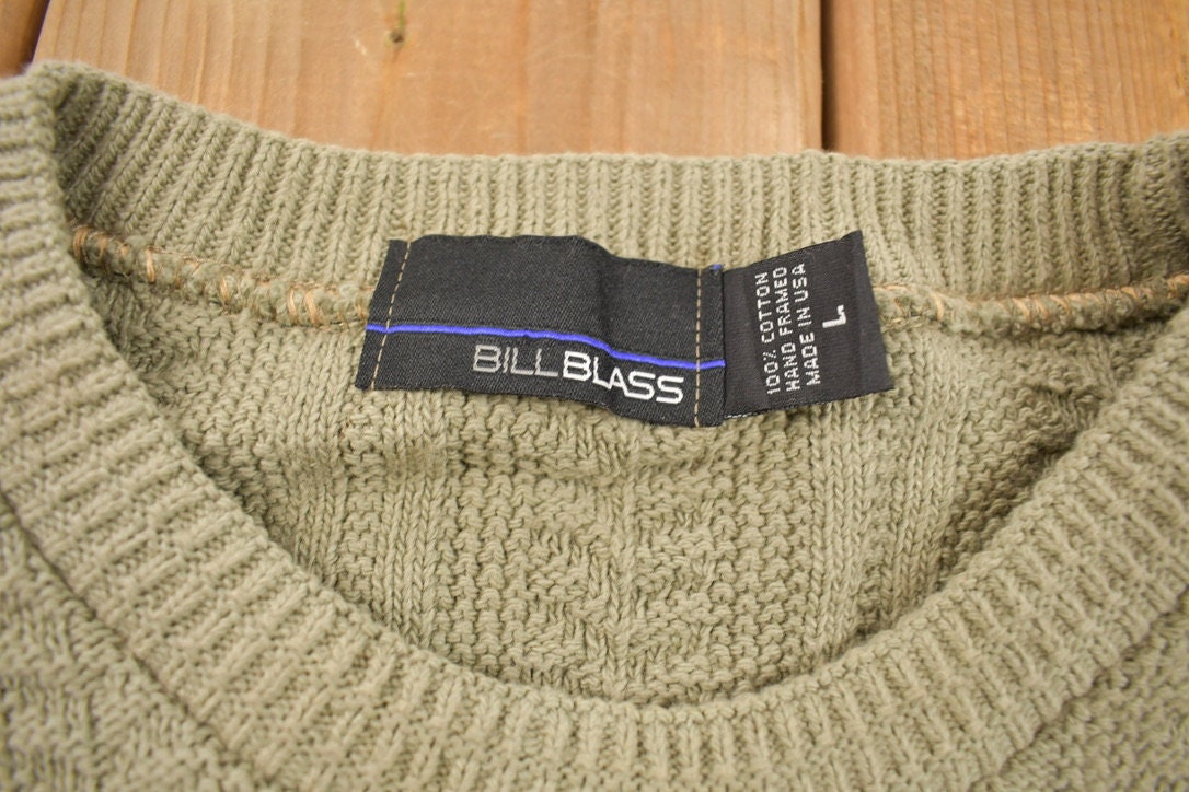 Vintage 1990s Bill Blass Knitted Crewneck Sweater