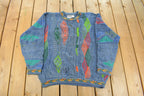 Vintage 1990s Coogi Blues 3D Abstract Knit Sweater Men's Large