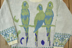 Vintage 1990s Chateau Parrots Knit Crewneck Sweater