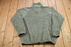 Vintage 1990s Official Army Issue Zip Up Fleece Sweater