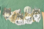 Vintage 1990s Howling Wolves Outdoorsman Souvenir T-Shirt Men's M