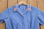Vintage 1960s Pat Perkins Short Sleeve Shirt Dress
