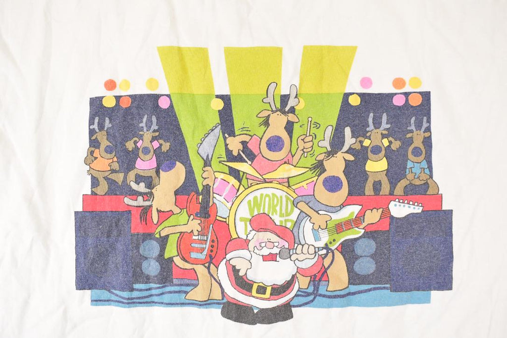Vintage 1990s Santa Claus World Tour Souvenir Christmas T-Shirt Men's XL
