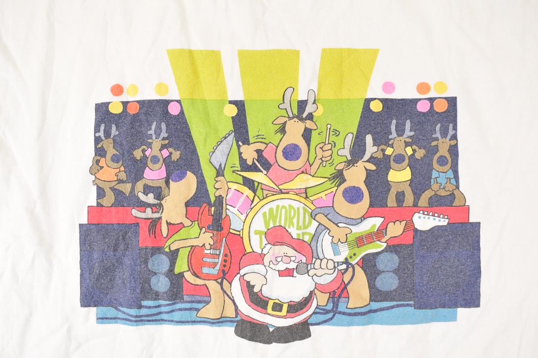 Vintage 1990s Santa Claus World Tour Souvenir Christmas T-Shirt Men's XL