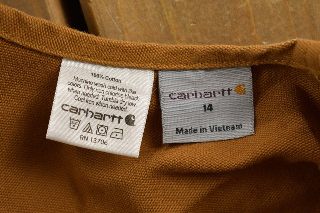 Vintage 1990s Carhartt Double Knee Canvas Overalls