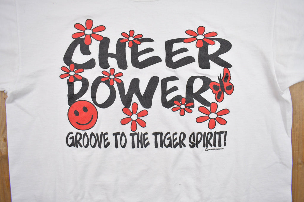 Vintage 1990s Cheer Power Graphic T Shirt