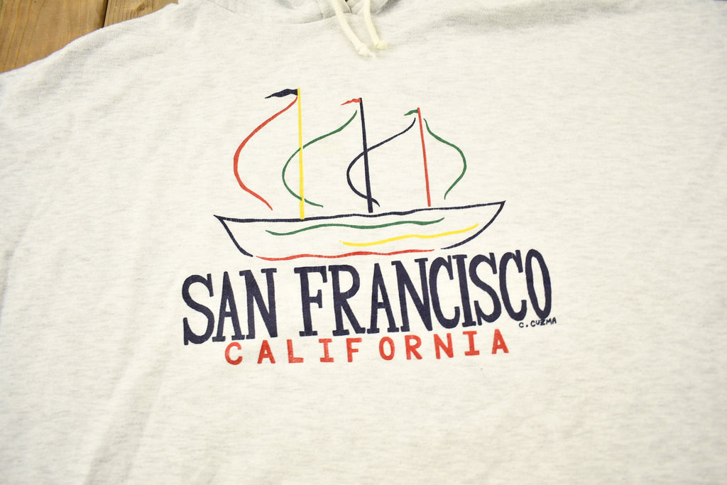 Vintage 1990s San Francisco California Embroidered Hoodie