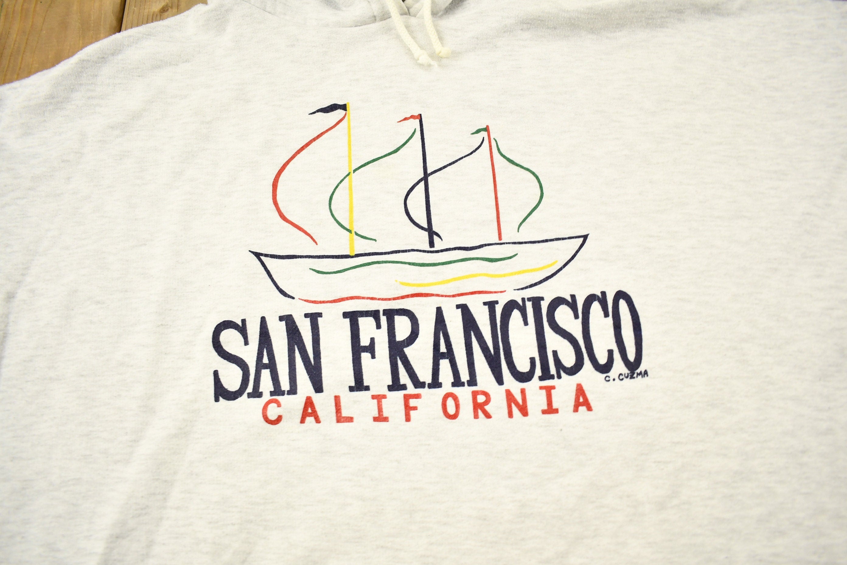 Vintage 1990s San Francisco California Embroidered Hoodie