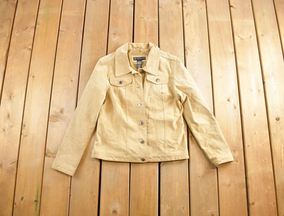 Vintage 1990s Geoffrey Beene Leather Suede Jacket