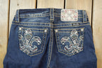 Vintage Y2K Miss Me Bedazzled Low Rise Jeans Size 26x31