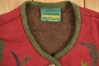 Vintage 1980s Geiger Collar Knit Cardigan Sweater