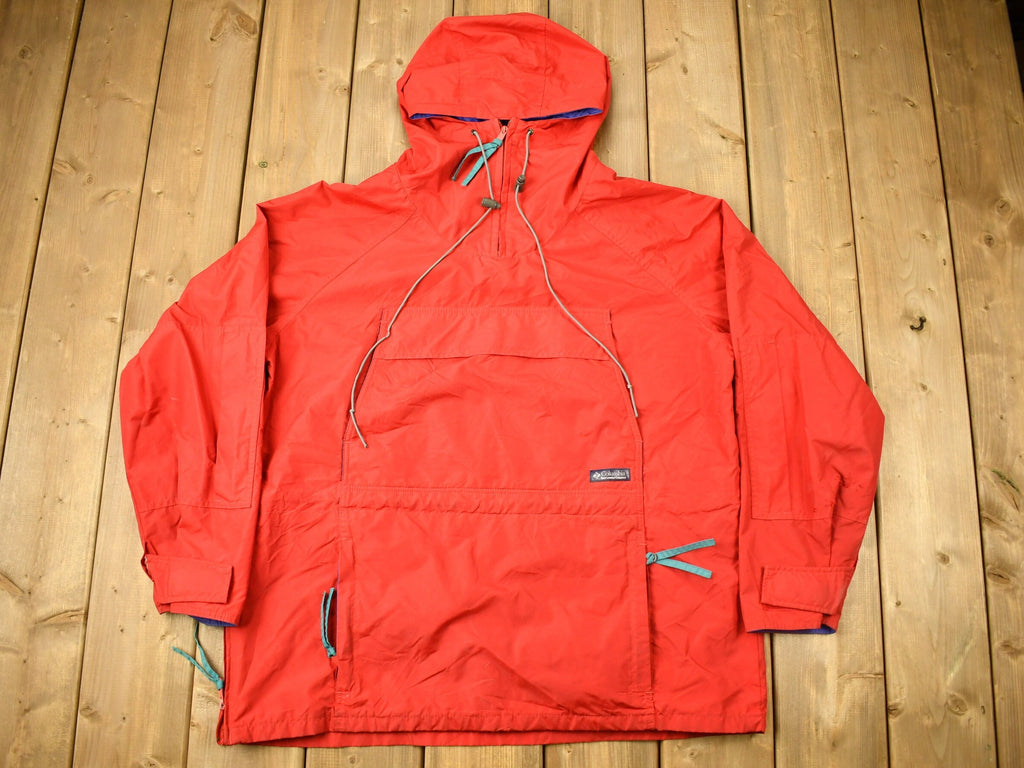 Vintage 1980s Columbia Sportswear Quarter Zip Windbreaker Jacket
