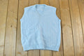 Vintage 1970s Blue Knit Sweater Vest