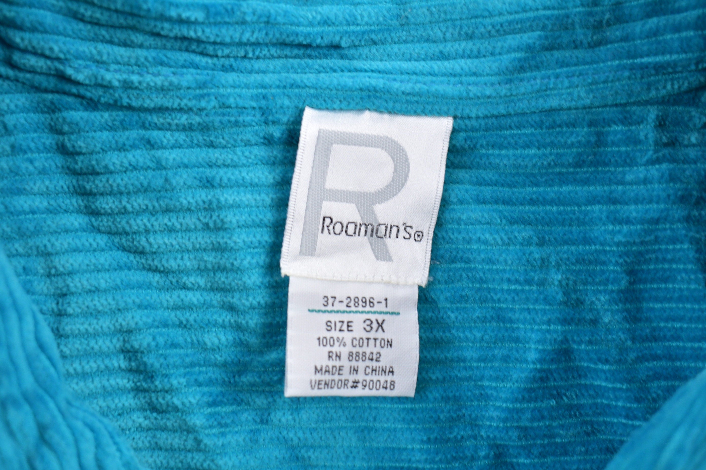 Vintage 1990s Roaman's Corduroy Button Up Shirt