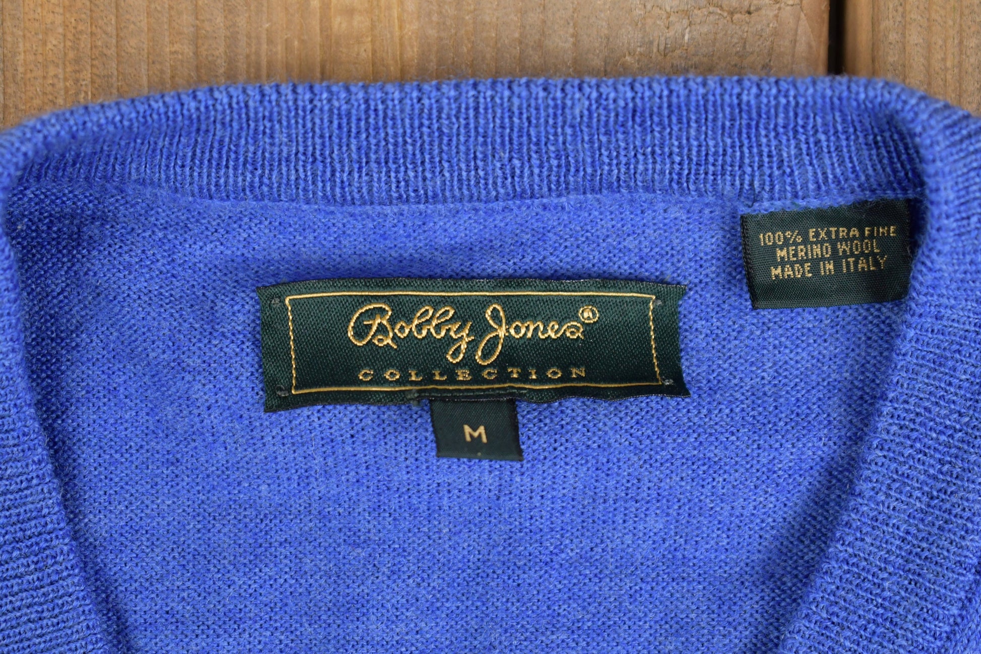Vintage 1990s Bobby Jones V Neck Knit Sweater