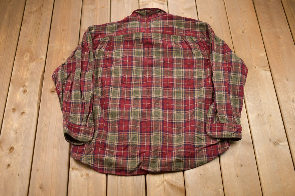 Vintage 1990s Pendleton Plaid Button Up Board Shirt