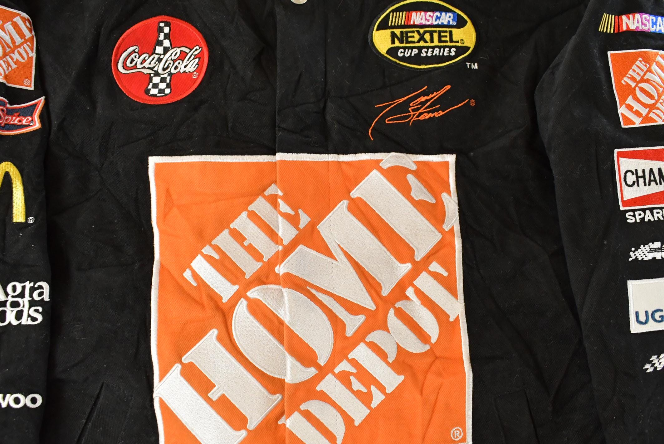 Vintage 1990s NASCAR Tony Stewart Home Depot Racing Jacket Men's M