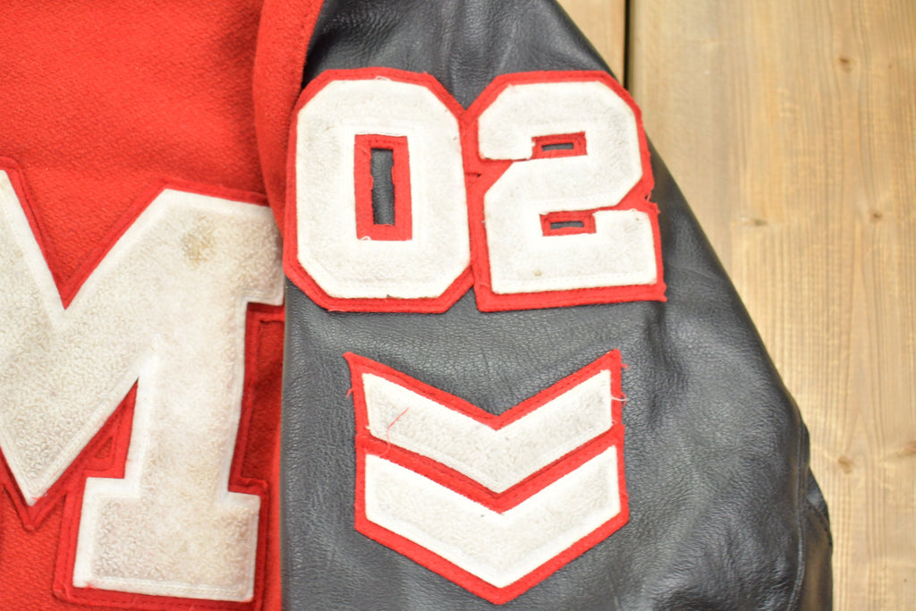 Vintage 2000 Munster Mustangs DeLong Leather Varsity Jacket