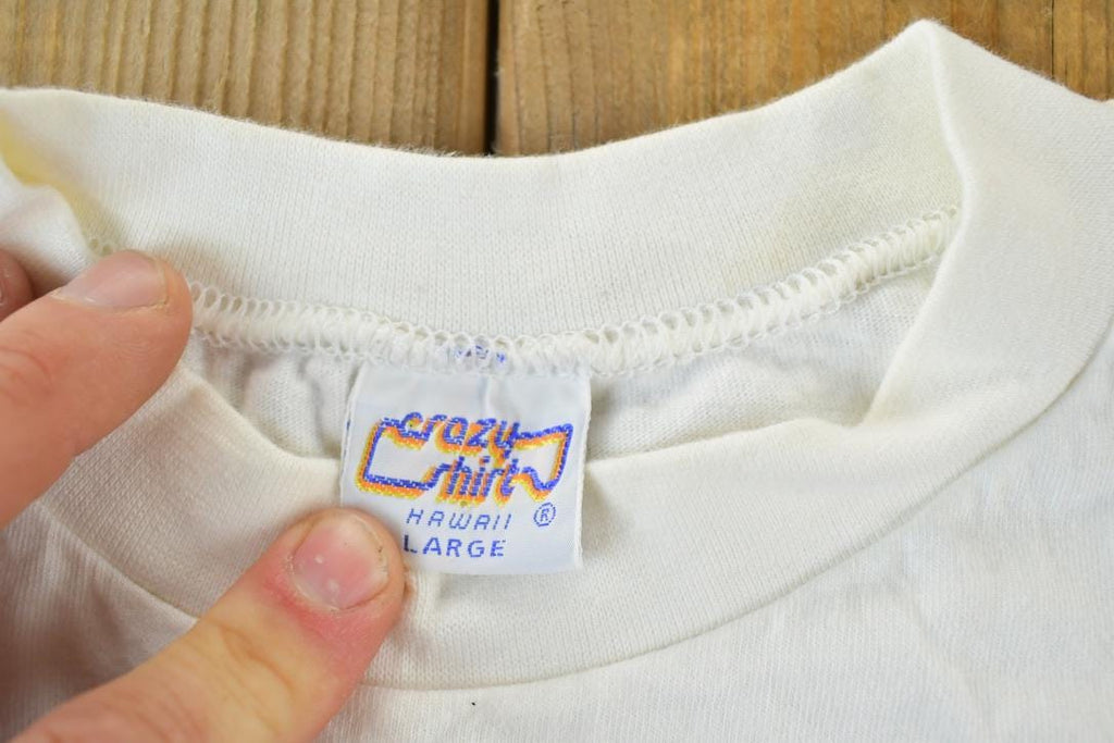 Vintage 1980s Crazy Shirts Montezumas Mineral Water Souvenir Single Stitch Graphic Print T-Shirt