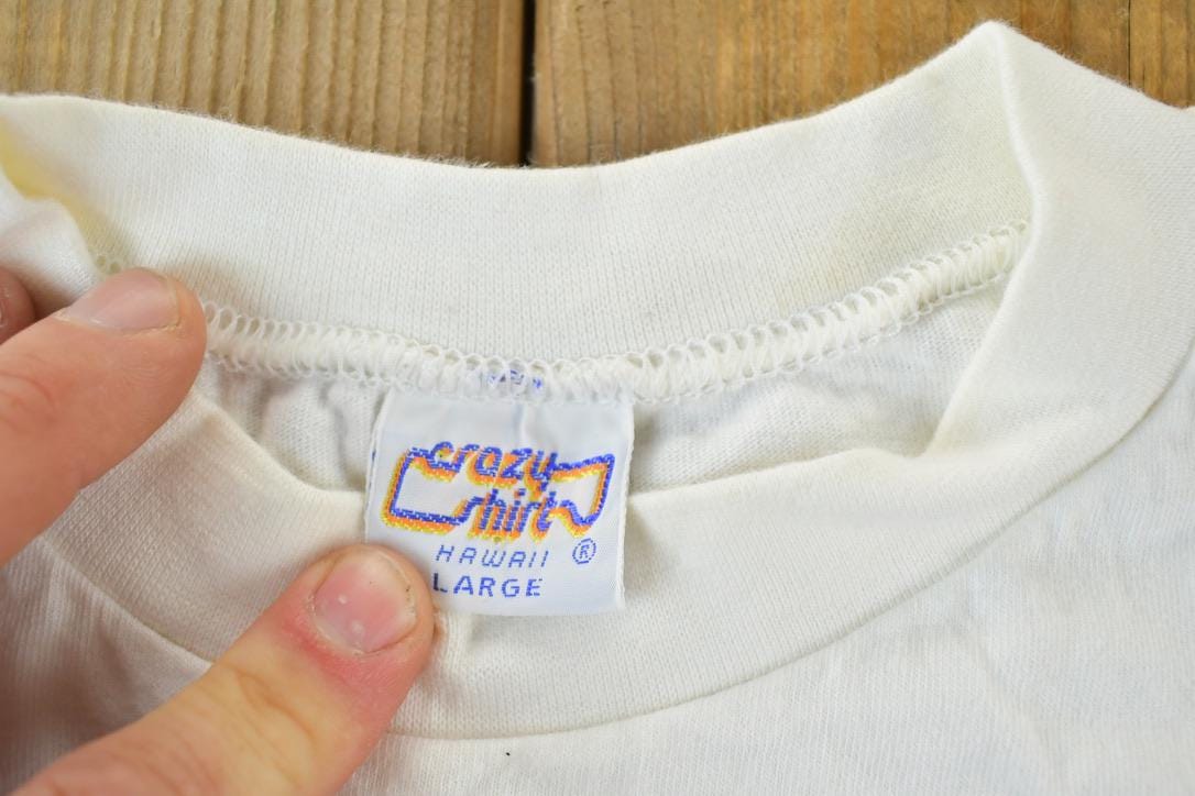 Vintage 1980s Crazy Shirts Montezumas Mineral Water Souvenir Single Stitch Graphic Print T-Shirt