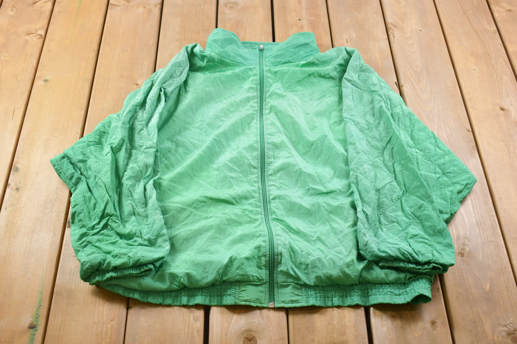 Vintage 1990s Laura Katherine Green Windbreaker & Track Pants Set