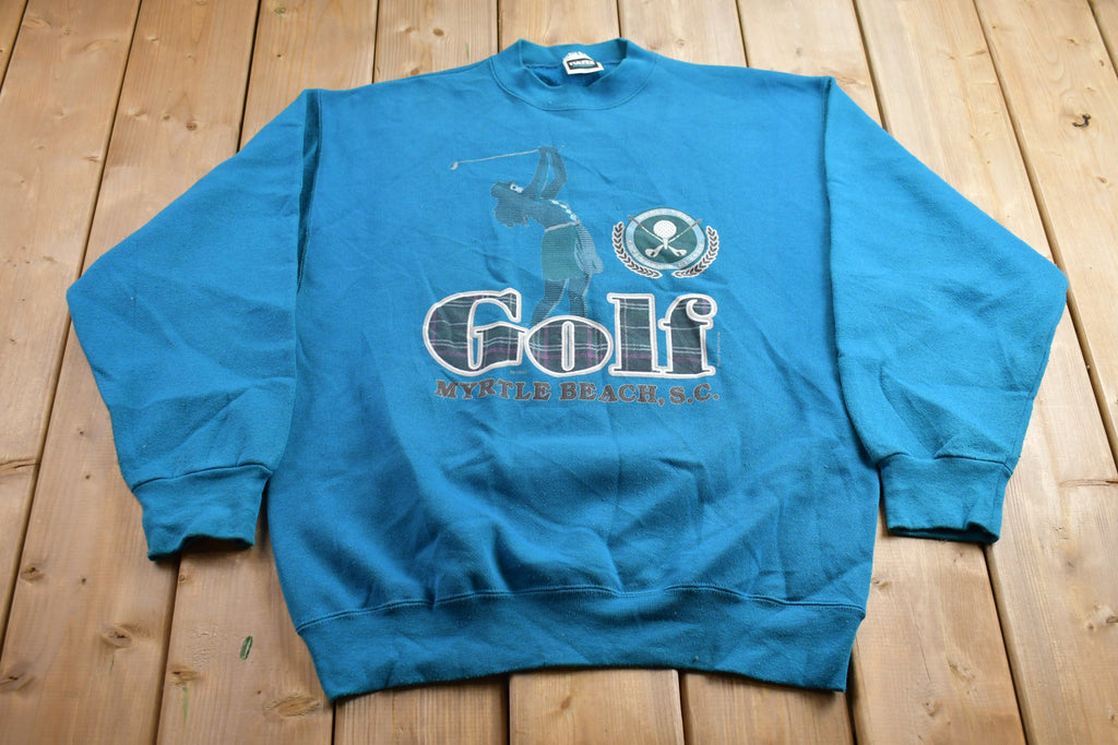 Vintage 1990s Myrtle Beach South Carolina Golf Crewneck Sweatshirt