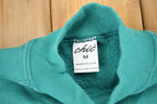 Vintage 1990s Chic Blank Mock Neck Woman's Sweatshirt