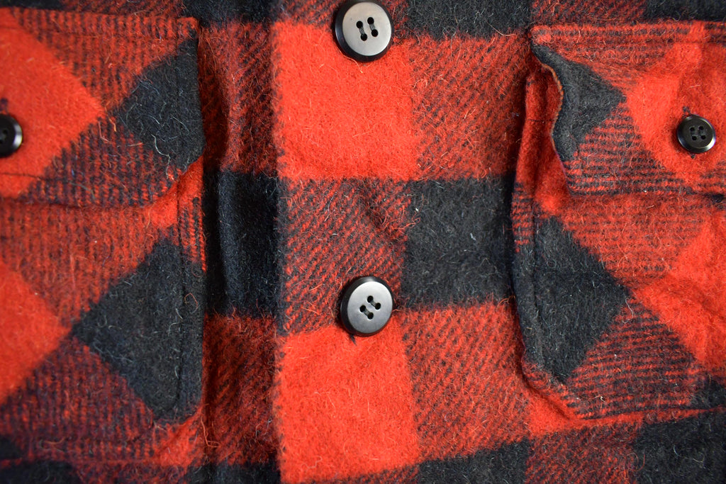 Vintage 1970s Cockatoo Wool Flannel Shirt Jacket Men's Medium