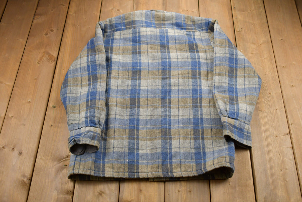 Vintage 1980s Arctic Circle Plaid Lined Button Up Shirt