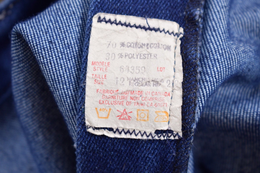 Vintage 1970s JTF Denim Jeans Size 27 x 29.5  Made in Canada  Canadian Vintage  Workwear  Streetwear  Vintage Pants  80s Denim