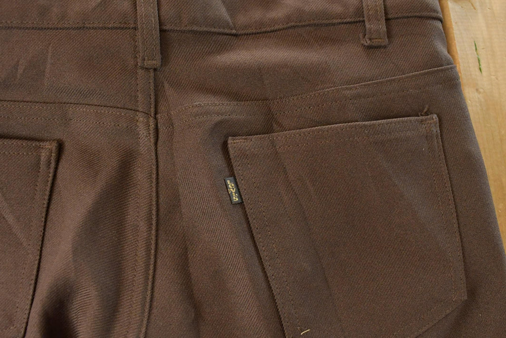 Vintage 1960s Levi's Slacks: Men's Brown Flare Pants, 32x30 Made in USA