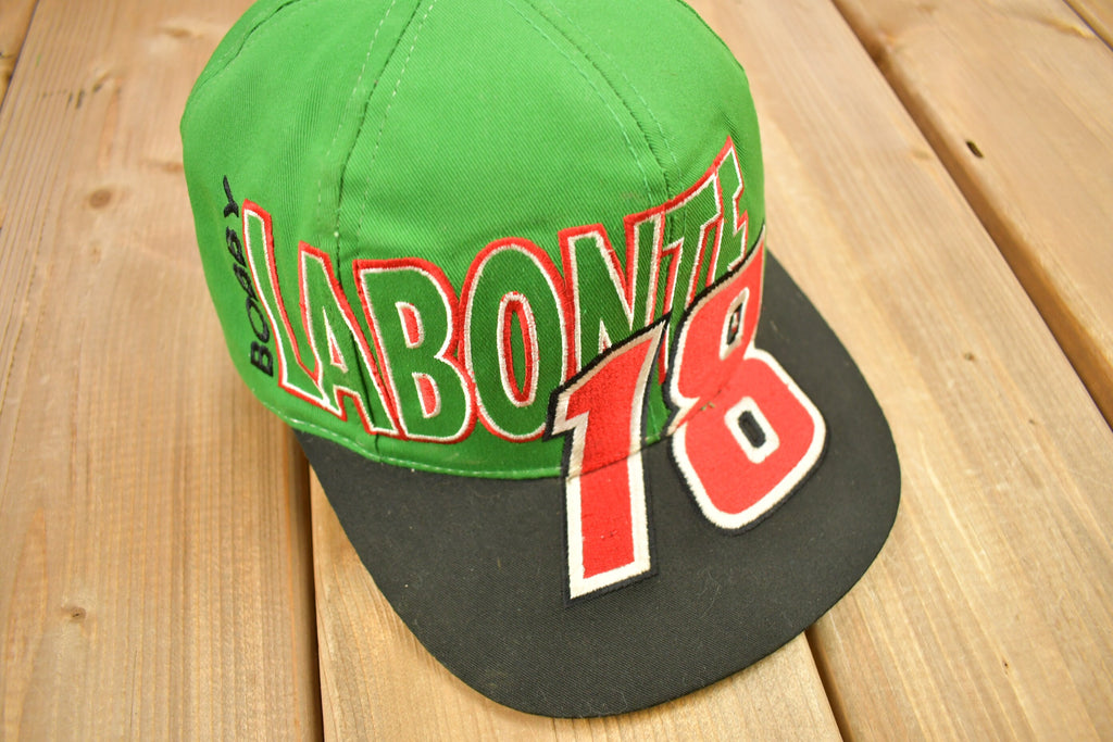 Vintage 1990s Bobby LaBonte Big Logo Nascar Snap Back Hat Hat