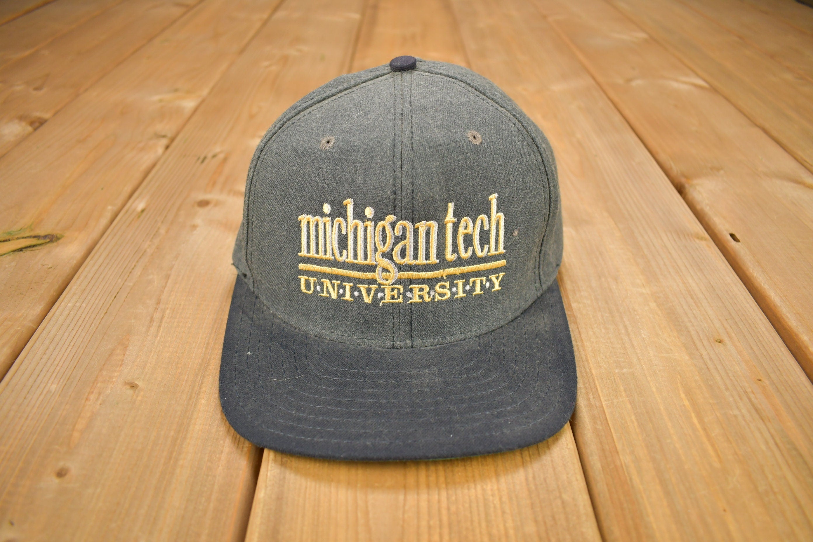Vintage 1990s Michigan Tech University Collegiate Snap Back Hat