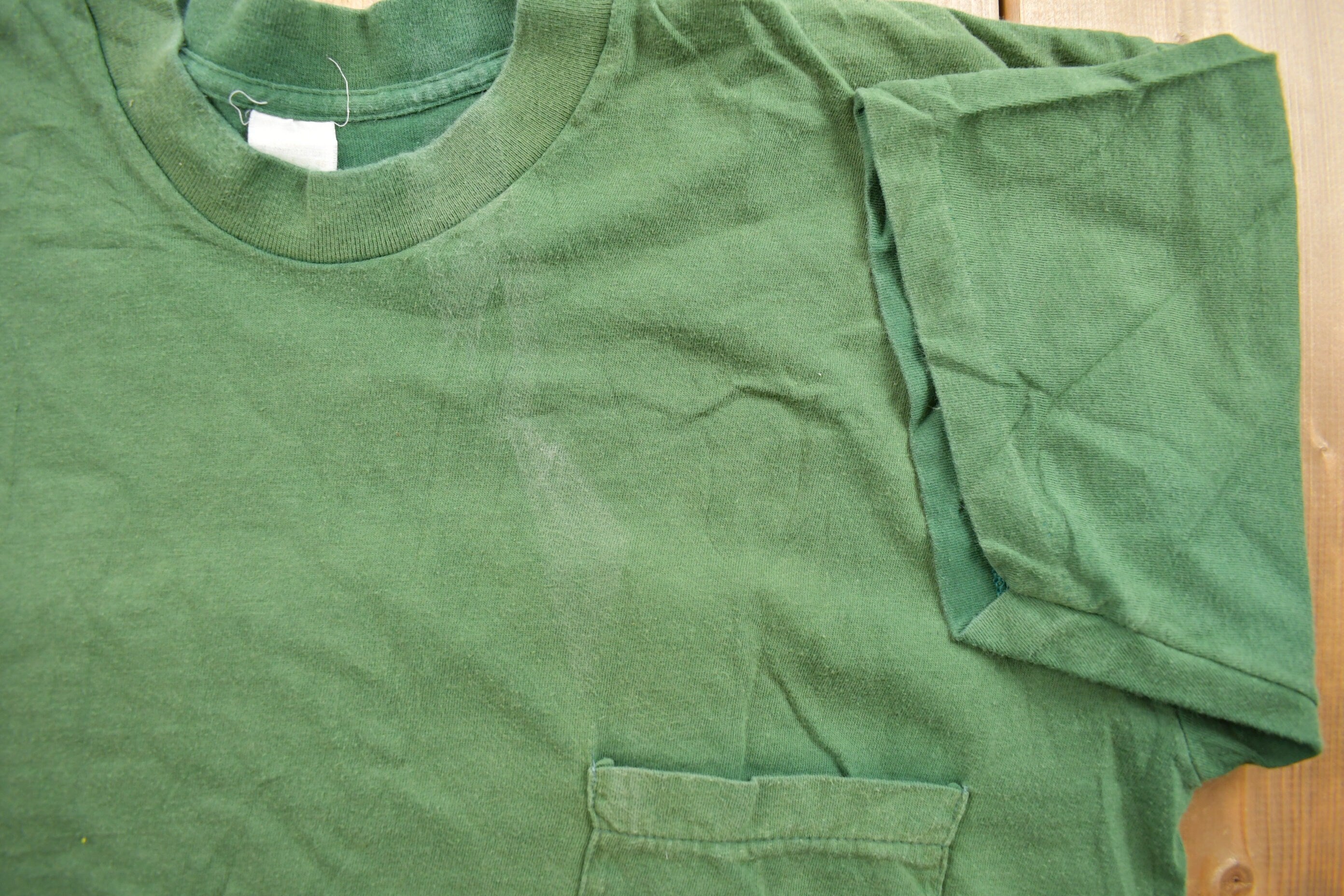 Vintage 1990s Sun Faded Blank Pocket Tee
