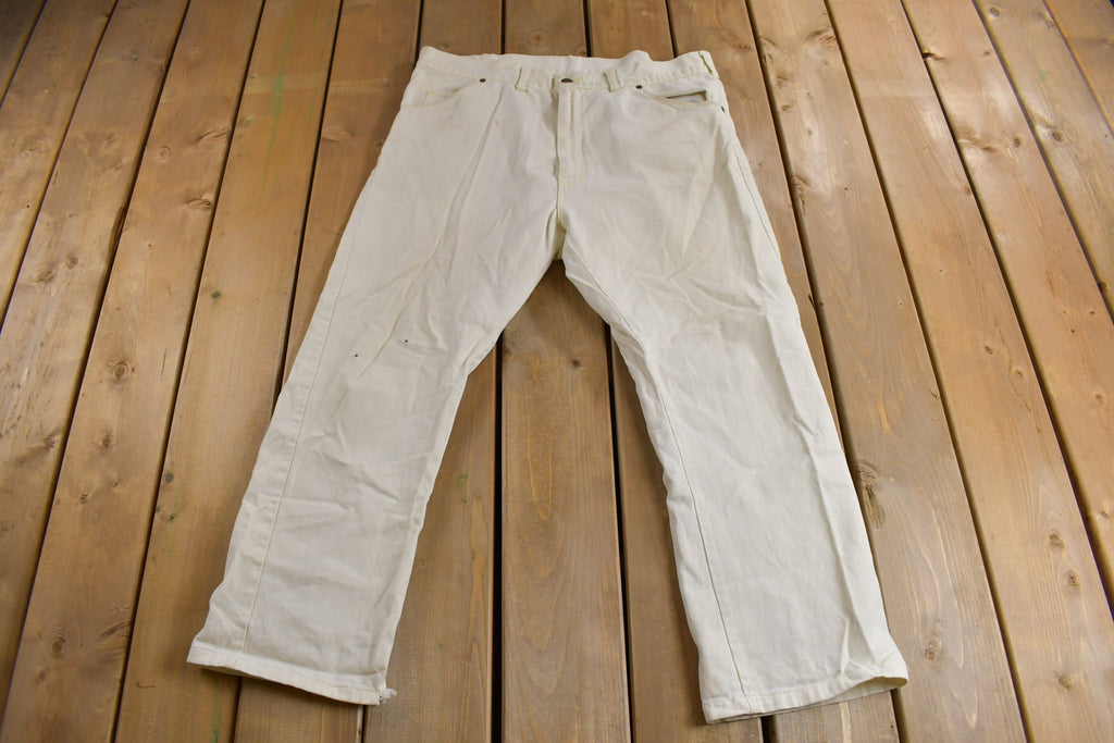 Vintage 1990's Big Yank White Jeans Size 38 x 26 / Made in USA / American Vintage / Streetwear Fashion / Vintage Pants