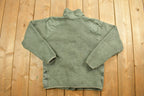 Vintage 1990s Green Fleece Zip Up Sweater Jacket