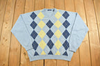 Vintage 1990s John Ashford Cashmere Argyle Sweater