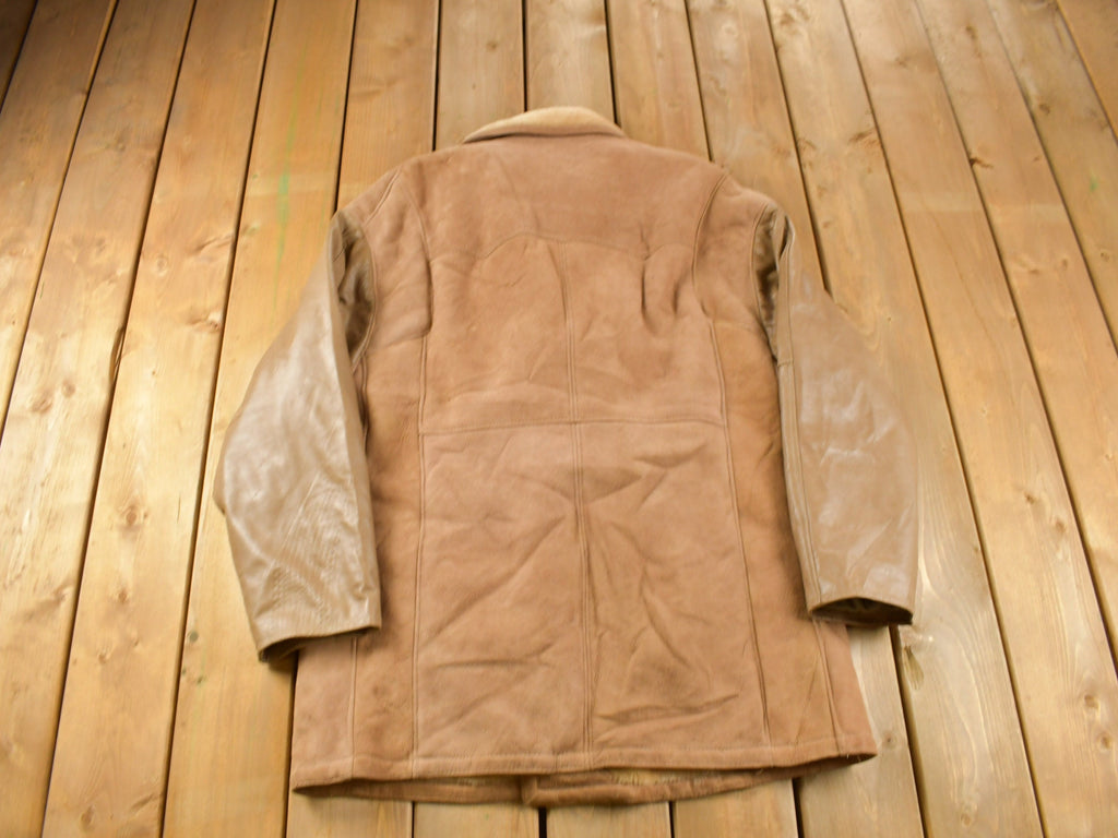 Vintage 1980s Jeno De Paris Sheep Skin Shearling Coat Size 44