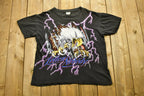 Vintage 90's American Thunder Follow Nobody Graphic Lightning T-Shirt