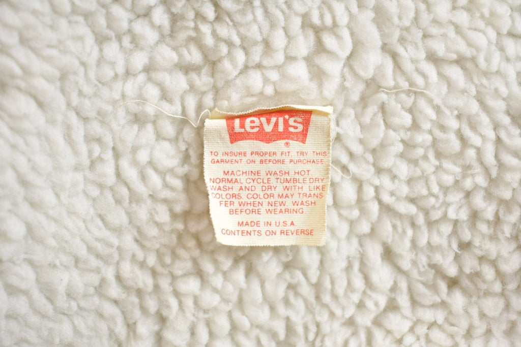 Vintage 1980s Levi's Sherpa Jacket Light Wash Denim