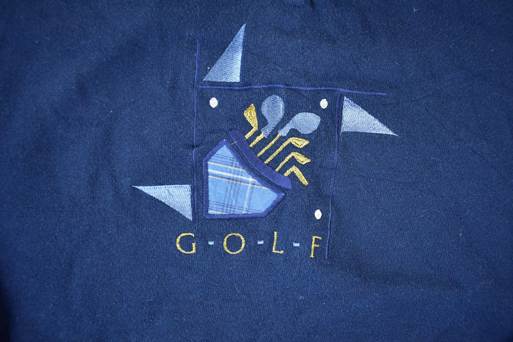 Vintage 1990s Golf Collared Sweatshirt Men's M-L