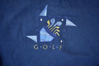 Vintage 1990s Golf Collared Sweatshirt Men's M-L