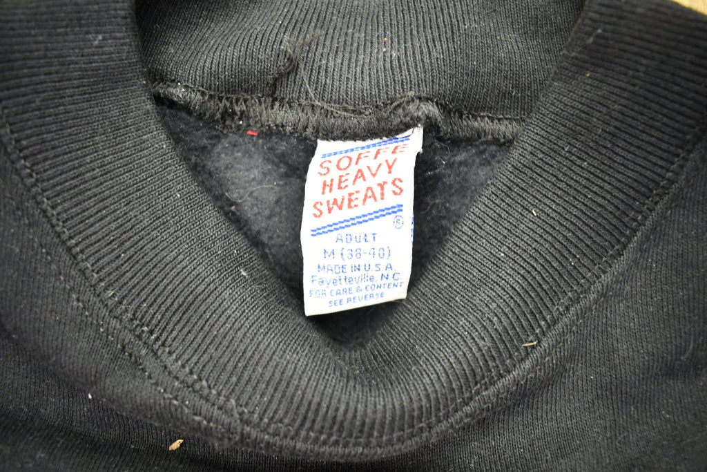 Vintage 1990s Soffee Sweats Black Blank Crewneck Sweatshirt