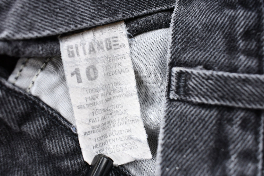 Vintage 1980s Gitano Black Wash Relaxed Tapered Mom Jeans