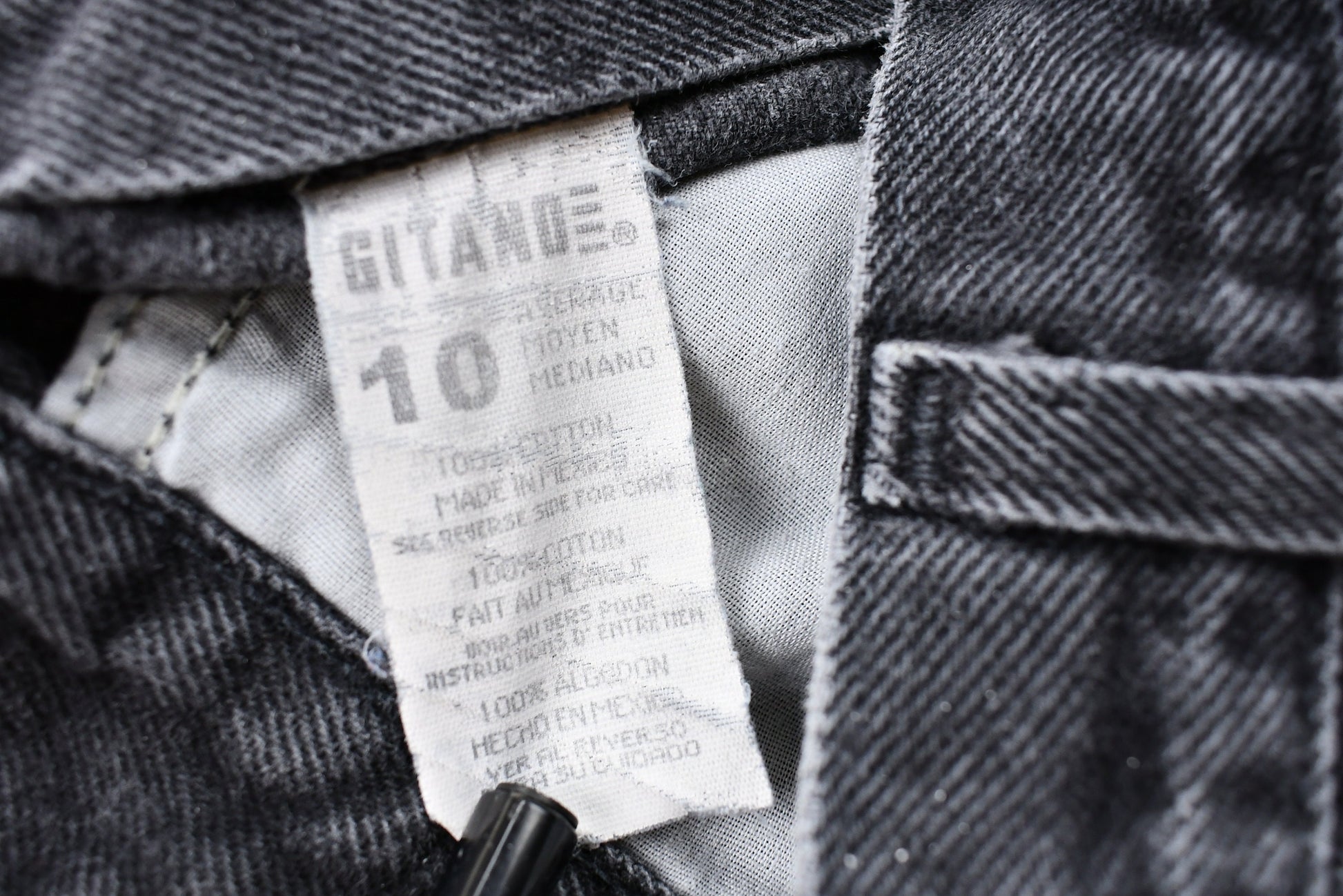 Vintage 1980s Gitano Black Wash Relaxed Tapered Mom Jeans