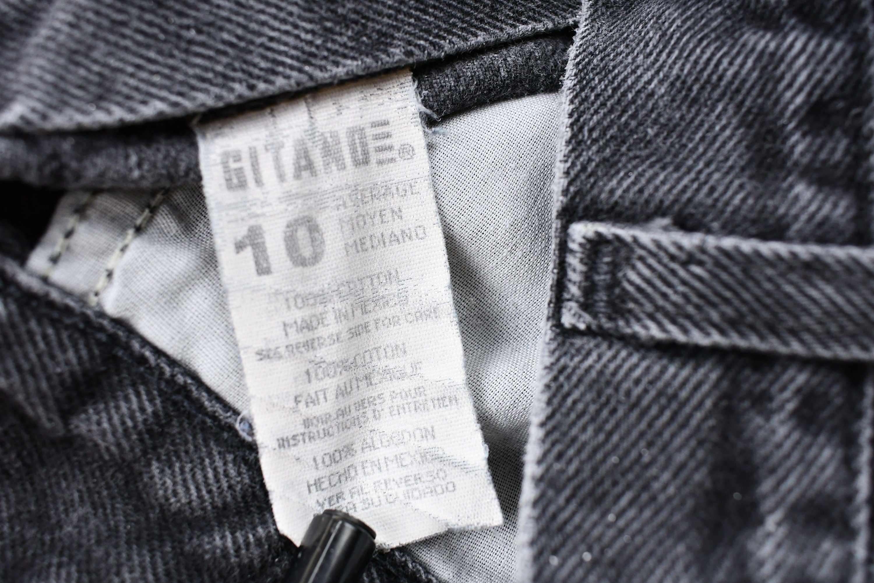 Vintage 1980s Gitano Black Wash Relaxed Tapered Mom Jeans