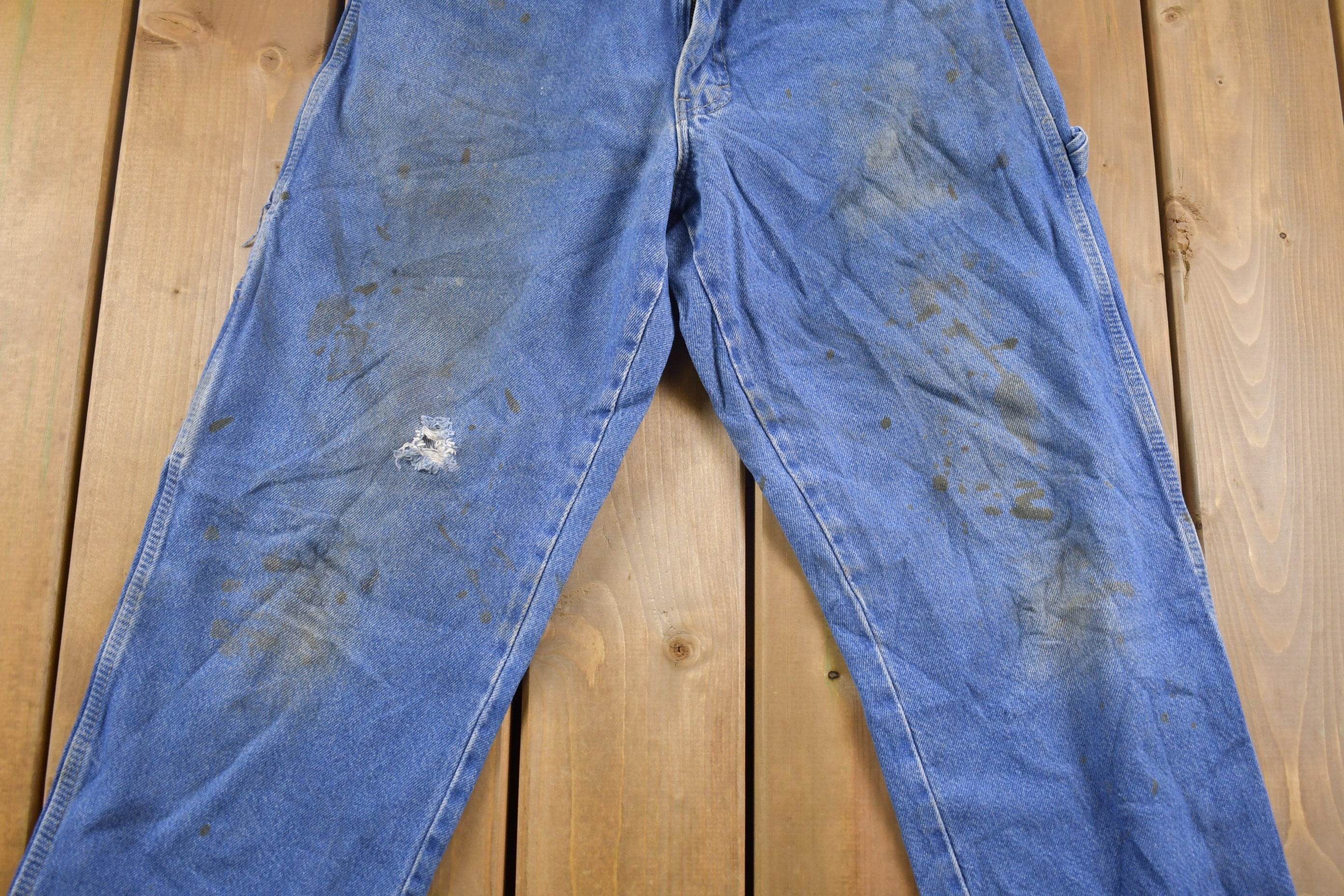 Vintage 1990s Dickies Distressed Denim Carpenter Pants 29 x 31